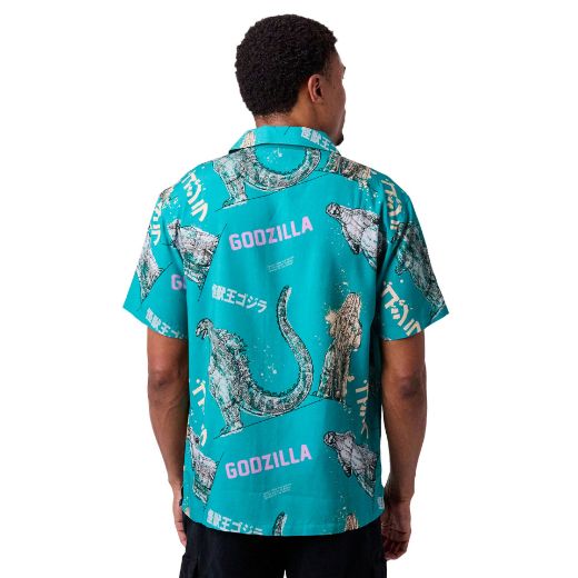 Picture of Godzilla AOP Woven Button Up