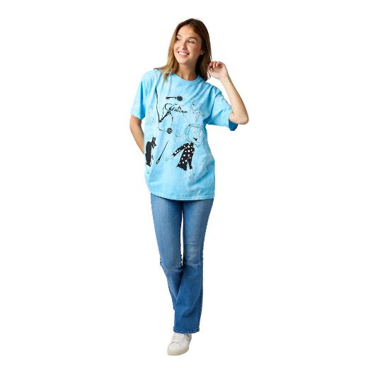 Picture of Coraline Characters Mineral Washed Junior's Tee