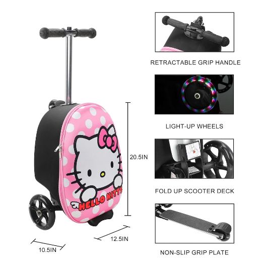 Picture of Hello Kitty Scooter Youth Rolling Luggage